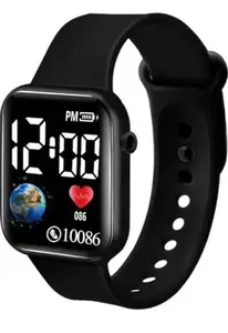 Children Kids Boys Digital 4-11 Years Led Watch Boys Best Gift Baby Boys Digital Watch for Kids (Black)
