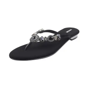 Mochi Women Black Synthetic Sandals - EU/37 UK/4-32-97