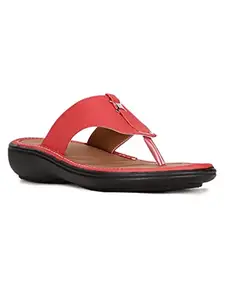 Bata Women's Slip-on Sandal - RED (5 UK) (6715305)