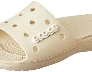 Crocs Classic Off White Slide-(206121-2Y2)-2 UK Men/ 2 UK Women (M2W4)