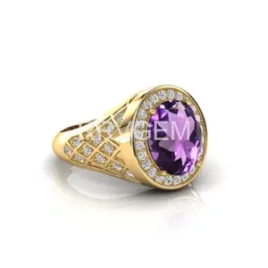 APSSTONE amethyst ring 7.25 Ratti Handcrafted Finger Ring With Beautifull Stone Men & Women Jewellery Collectible LAB - CERTIFIED