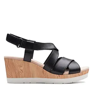 Clarks Women Cammy Blossom Black Leather Boots-7 UK/India (41 EU) (91261406004070)