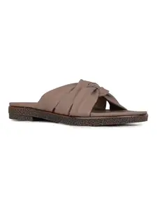 Inc.5 Womens Brown Party Wear Solid Open Toe Flats
