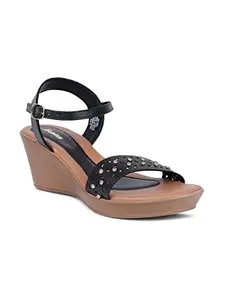 Bata Womens Laser Stud Sandal Heels, (6616681), 4