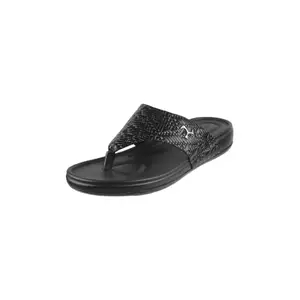Mochi Metro Men's Black Comfort Leather Chappal UK/6 EU/40 (16-1024)