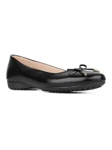 Inc.5 Womens Black Solid Pointed Toe Ballerinas