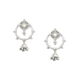 Shaya by Caratlane Gumbaja Earrings Crafted in Oxidised 925 Silver for women