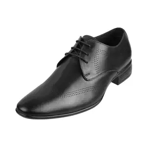 Metro Men Black Leather Lace-up/Formal Shoes UK/9 EU/43 (19-26)