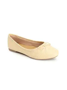 Carlton London Women's Slip On Ballerinas Colour-Tan, Size-UK 4