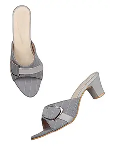 WalkTrendy Womens Synthetic Grey Sandals With Heels - 3 UK (Wtwhs299_Grey_36)