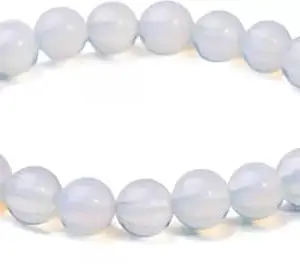 BluDiamond Opal Stone Bracelet For Men White Opal Braselet Opall Gemstone Bracelet Real Opala Crystal Braclet Beautiful Safed Dudhiya Patthar Handband ओपल स्टोन ब्रेसलेट for men Women