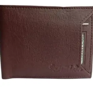 Shree Fashion Men's Synthetic Leather Wallet (Synthetic Leather, Brown)
