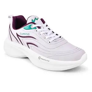 Campus Women's Camp-Candid WHT/D.Purple Running Shoes - 8UK/India 22L-864