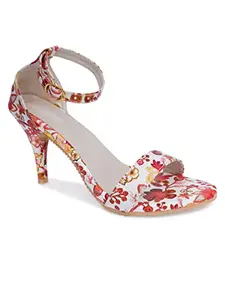 Misto Vagon Women And Girls Casual Pencil Heel Sandal In Floral Print