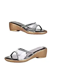 WalkTrendy Womens Synthetic Grey Sandals With Heels - 8 UK (Wtwhs560_Grey_41)