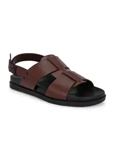 San Frissco Men's Sandal-8 Kids UK (SV 0108 Brown)