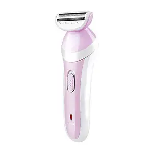 IDOLESHOP® Lady Shaver and Bikini Trimmer Rechargeable 3-IN-1, Electric Shaver for Women Lady Epilator Body Hair Trimmer Cordless (Pink,Purple)