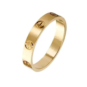 ZIVOM® Luxury Screw Stainless Steel 18K Gold Band Ring For Women