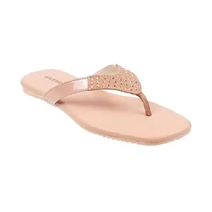 Walkway By Metro Brands Women's Peach Synthetic Sandals 3-UK (36 EU) (32-1585)