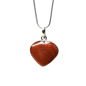 Arka Surya Crystals Red Jasper Pendant for Harness Vitality and Grounding Energy