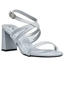 JOVE Women's PU Sandals | Silver | 40 UK | PFJV0120637_SILVER_40