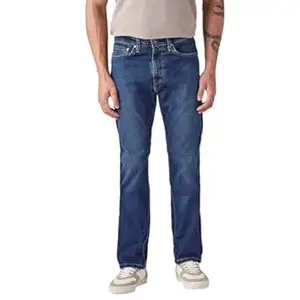 Levi's Men's 505 Blue Straight fit mid Rise Jeans