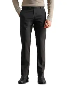Arrow Men's Tapered fit Textured Trousers
