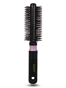 Ankita Round Hair Brush with Nylon Bristle|Hair Brush with Strong and Flexible soft Bristles|For Grooming, Straightening, Smoothing, Detangling Hair, Ideal for Men & Women|Colors May Vary (212)