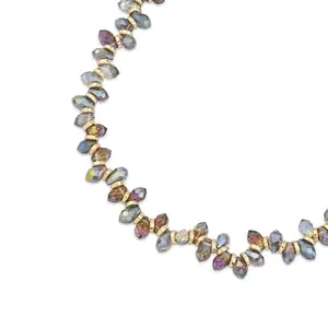 Accessorize London Women Green Facet Bead Collar Necklace