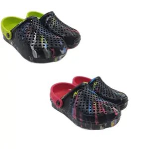cr03 blkred Green muiti Combo for Men and Women Clogs (blk red Green Multi, 9)