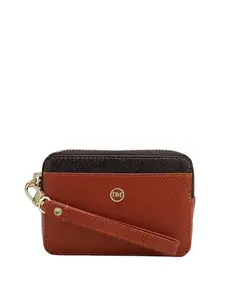 Da Milano Genuine Leather Orange Card Case with Multicard Slot (10098)