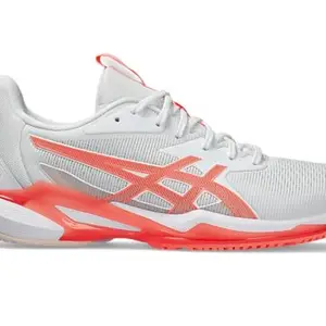 ASICS Womens Solution Speed FF 3 White/Sun Coral Tennis Shoe - 8 UK (1042A250.100)