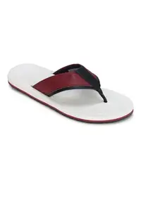 Louis Philippe Men White Print Flip Flops