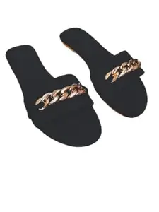 AANA FASHION Women Stylish Fancy Flat Sandal Casual Comfortable Flip Flop Flat | Casual Slipper (3)