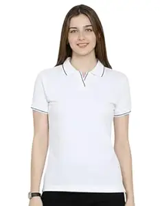 Scott International Women’s Cotton Polo T-Shirt | Half Sleeve Plain Collar Tee | Stylish Casual Top | Plain T-Shirt for Girls | Workwear for Office & Casual Wear