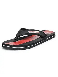 ABROS Men's AWFG3010 Slipper_Black/Red_8UK