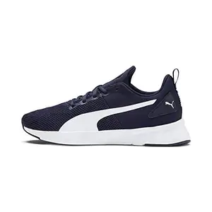 Puma Men's Flyer Runner Peacoat-White Running Shoe-7 Kids UK (19225701)