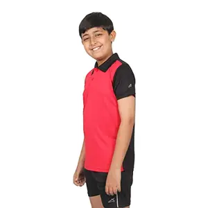 Vector X Python Polo T-Shirts for Kids (30, Red/Black)