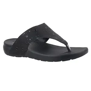 WELCOME Womens Slippers, W FM-102-BLK_4