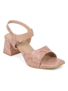 ELLE Women Sandal,Pink,UK-7