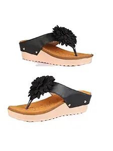 WalkTrendy Womens Synthetic Black Open Toe Heels - 5 UK (Wtwhs541_Black_38)