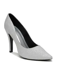Flat n Heels Womens Silver Pumps FnH 3134-SIL