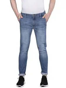 The Indian Garage Co Men Slim Fit Solid Mid-Rise Stretchable Jeans