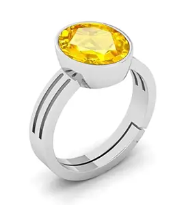 MBVGEMS YELLOW SAPPHIRE RING Pukhraj Gemstone Panchdhatu Ring Yellow Sapphire/Pukhraj Panchdhatu Ring (13.00 Carat) For Men's/Women's