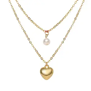 Hot And Bold Dainty Coin Pendant 14K Gold Plated Layered Long Chain Multilayer Choker Necklace.