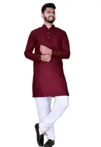 New Plain Kurta for Men – Stylish and Casual for Any Occasion for Size - 3XL Multicolour