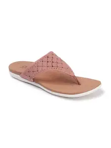 Carlton London Women Sandal,Peach,UK-4