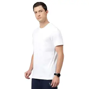 MFG Expert Mens Regular Fit Cotton T-Shirt, Short Sleeve Crew Neck, White (XXL)