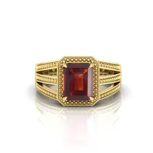 5.25 Ratti Gomed (Hessonite) Original Stone Adjustable Ring For Men And Women With Lab Certified