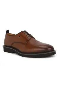 Louis Philippe Men Brown Leather Lace Up Shoes